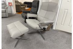 Stressless David Large - Cross Base Chair & Stool - Clearance
